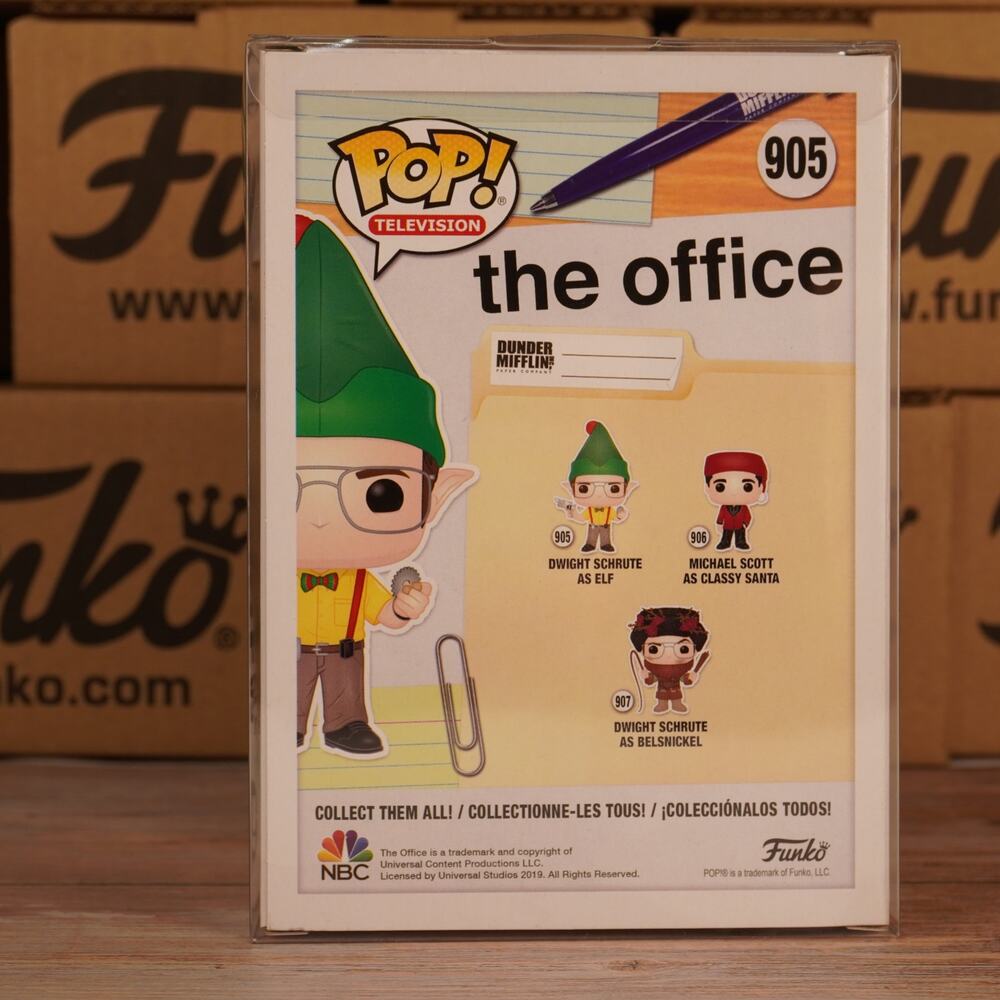 Funko Pop! The Office Dwight Schrute as Elf #905 Christmas Holiday Vinyl Figure - Picture 2 of 6